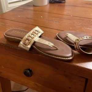 Italian Shoemaker sandals gold 6